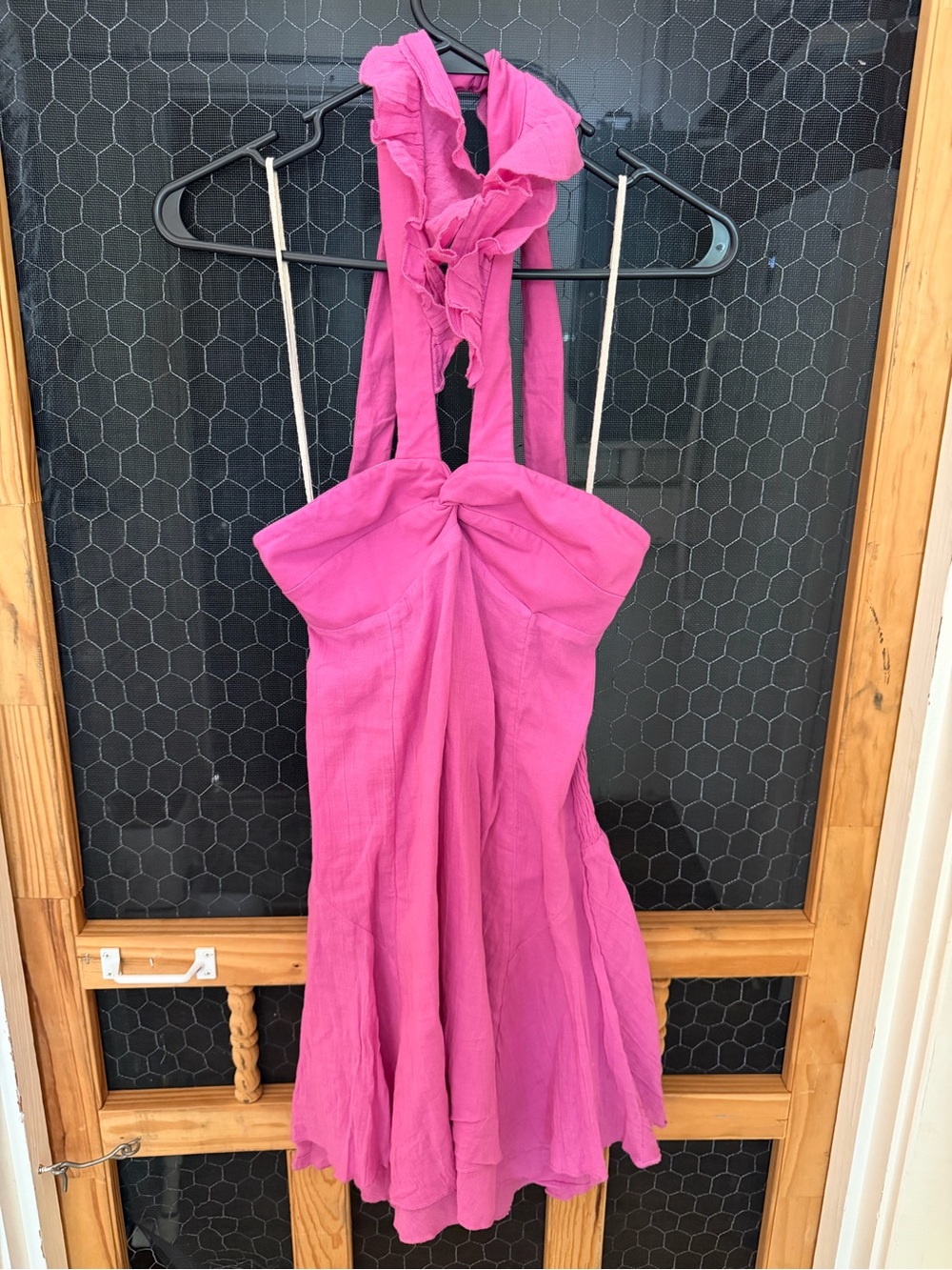 Free People Pink Halter Mini Dress
